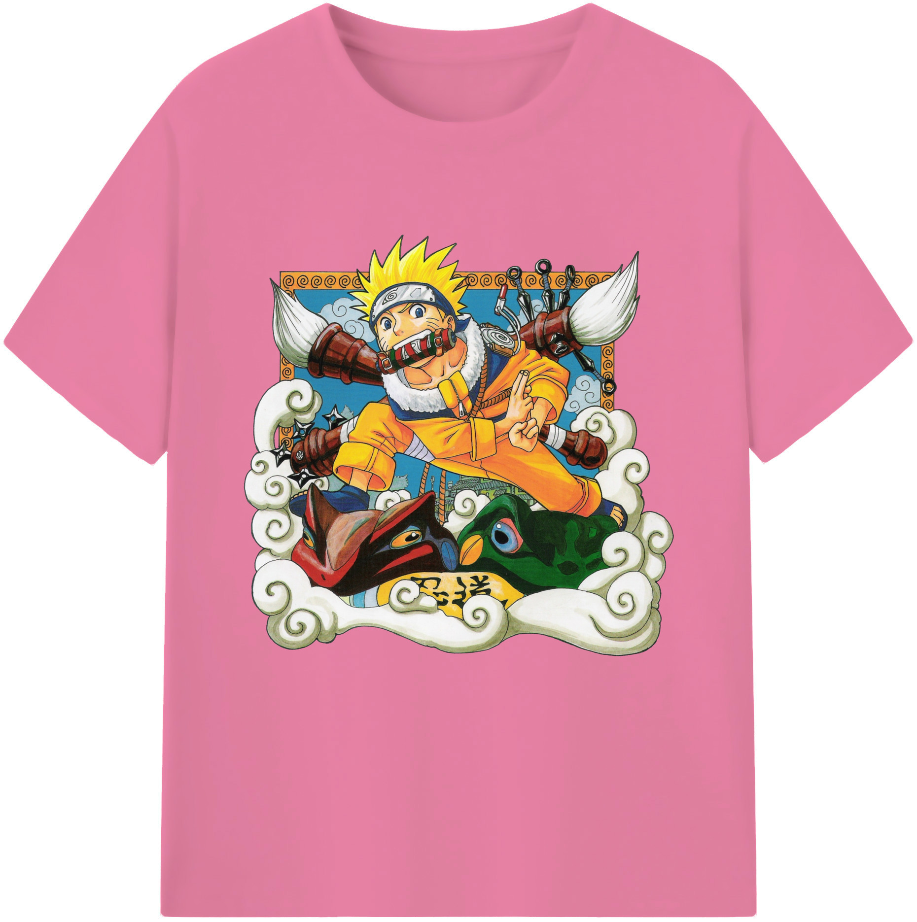 （画像用） NARUTO -ナルト- うずまき ナルト Uzumaki Naruto 綿100％半袖Tシャツ（フロントプリント）
